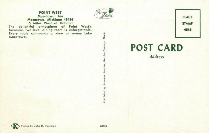 Point West - Old Postcard View (newer photo)